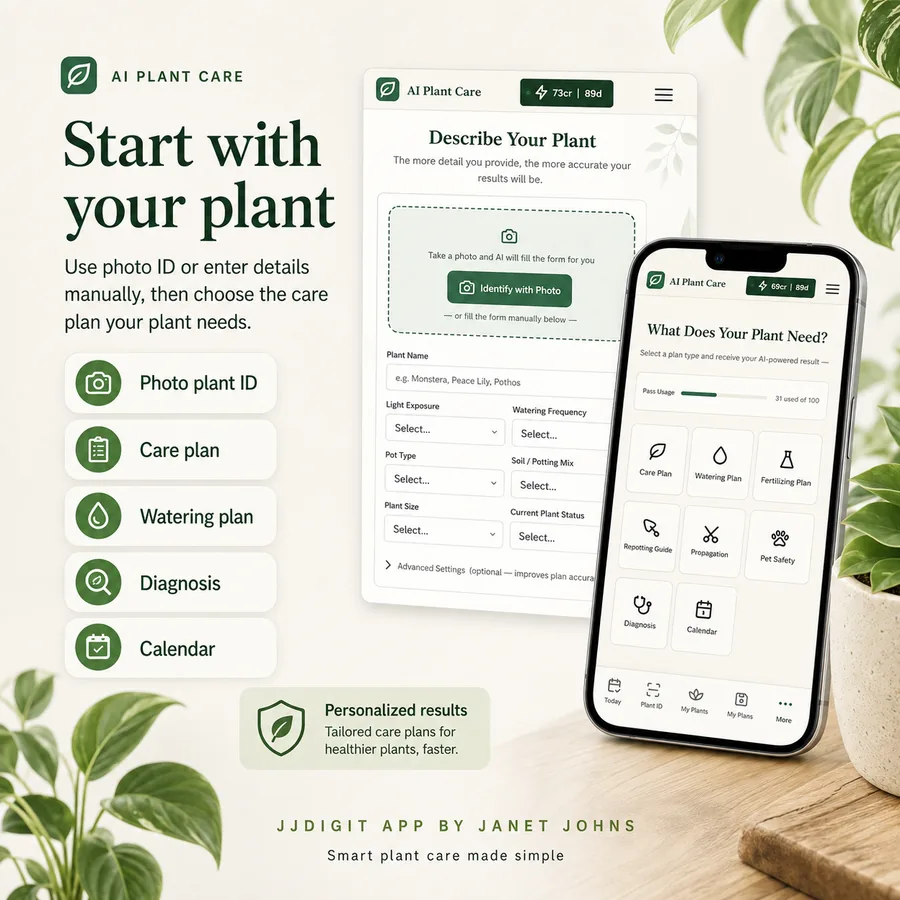Plant photo identification screen
