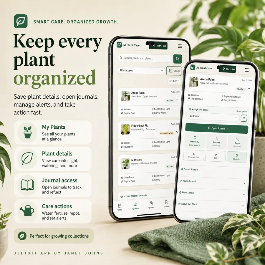 Organized plant collection screen